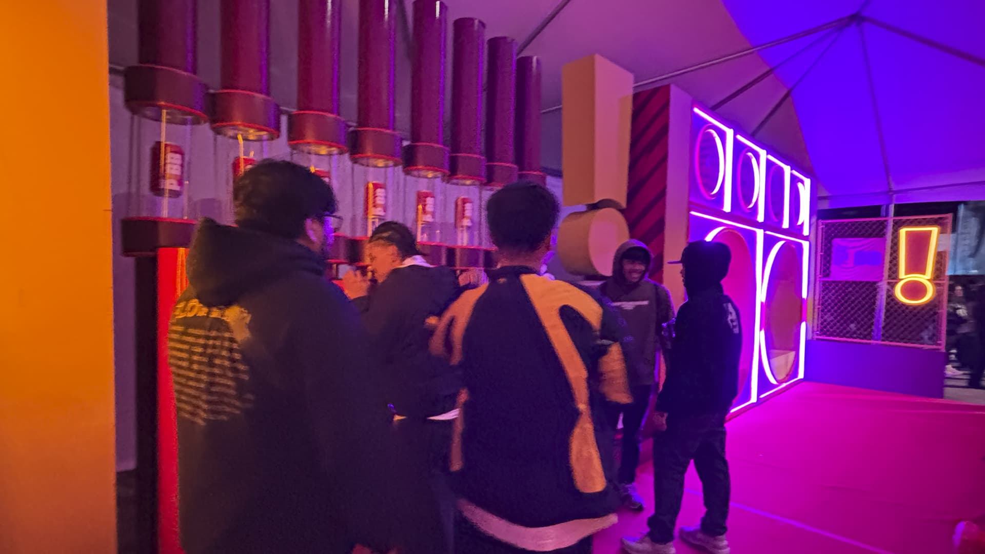 Fans in branded Mr. Pibb merchandise at an activation