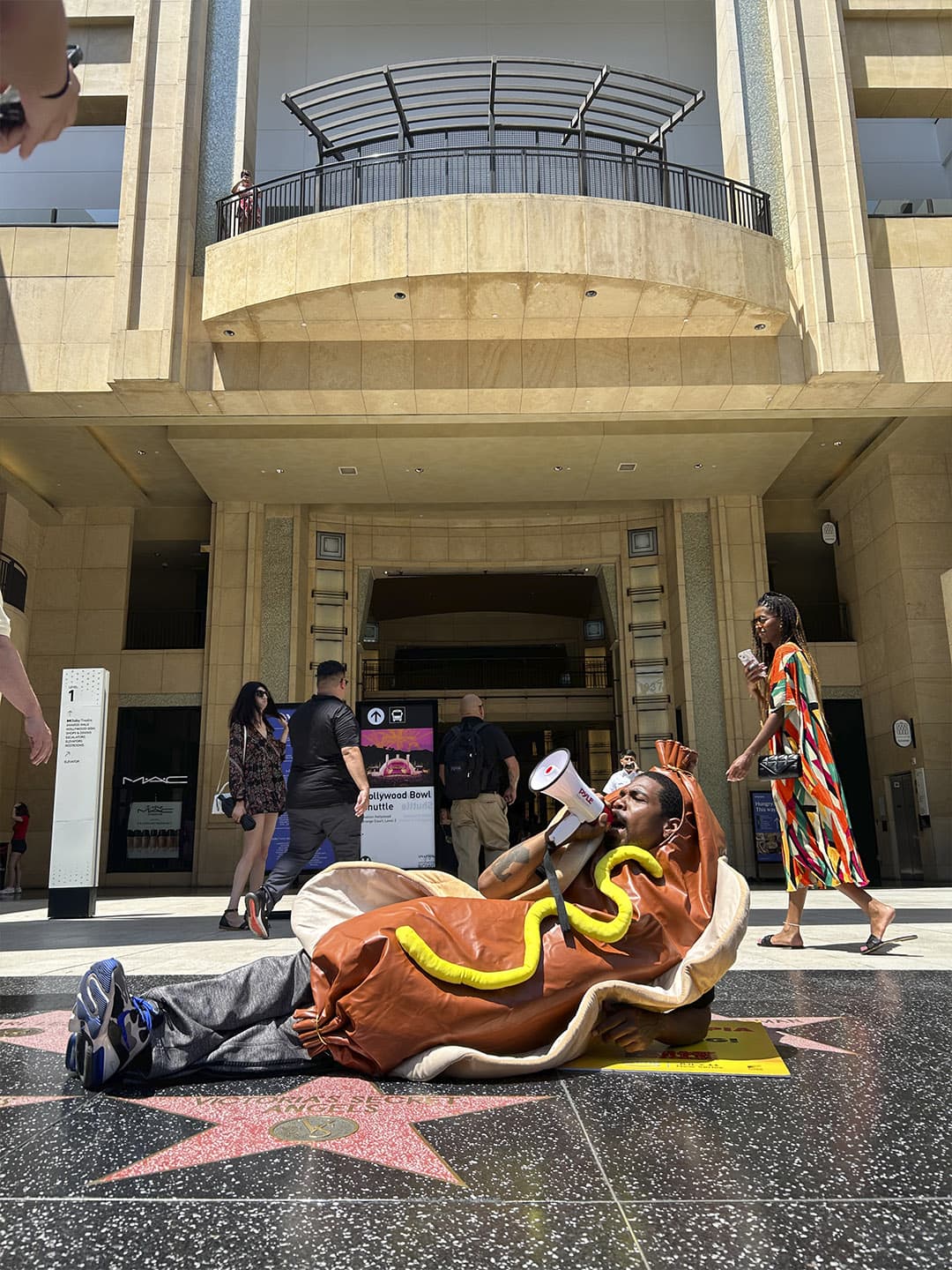 Sausage Party protest on the Hollywood Walk of Fame